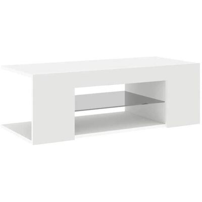 VIDAXL Cabinet TV rustique - PARAJ - Meuble TV/HIFI - avec lumières LED - pour chambre/salon - Blanc 90x39x30cm5671523 Blanc - Publicité VIDAXL Cabinet TV rustique - PARAJ - Meuble TV/HIFI - avec lumières LED - pour chambre/salon - Blanc 90x39x30cm5671523 Blanc - Publicité