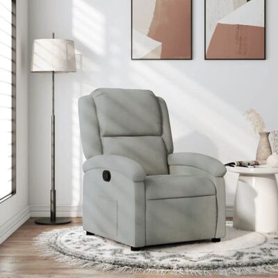 VIDAXL Bonne qualité - Fauteuil inclinable gris clair velours71x865x995 cm Relaxation - Scandinave DECO M7850778 Gris - Publicité VIDAXL Bonne qualité - Fauteuil inclinable gris clair velours71x865x995 cm Relaxation - Scandinave DECO M7850778 Gris - Publicité