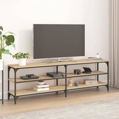 vidaXL Meuble TV chêne sonoma 160x30x50 cm bois dingénierie 826750 Beige - Publicité vidaXL Meuble TV chêne sonoma 160x30x50 cm bois dingénierie 826750 Beige - Publicité
