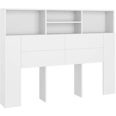 DÉCOSHOP26 TDL0200107 Tête de lit blanche avec rangement - Tête de lit avec rangement - Publicité DÉCOSHOP26 TDL0200107 Tête de lit blanche avec rangement - Tête de lit avec rangement - Publicité