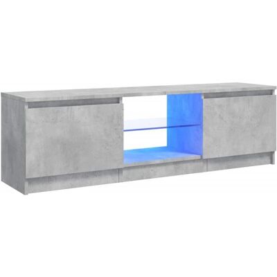 VIDAXL (29529)Meuble TV - Rectangulaire - Buffet TV Moderne - avec lumières LED gris béton 120x30x36 cm FR Gris - Publicité VIDAXL (29529)Meuble TV - Rectangulaire - Buffet TV Moderne - avec lumières LED gris béton 120x30x36 cm FR Gris - Publicité