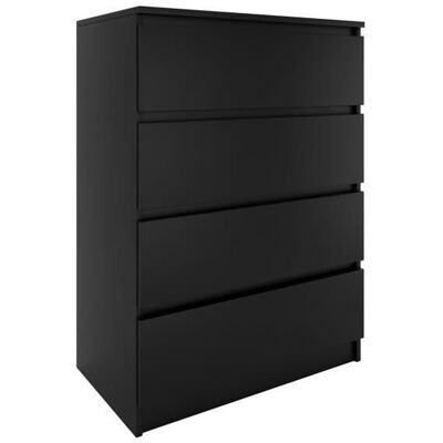 HUCOCO Aster T4 - Commode scandinave moderne - 4 tiroirs - 97x70x40cm - Publicité HUCOCO Aster T4 - Commode scandinave moderne - 4 tiroirs - 97x70x40cm - Publicité
