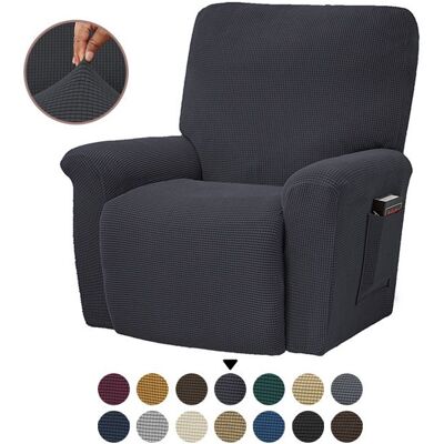 Housses de Fauteuils Relax 1 Places Jacquard à carreaux Extensible Housse pour Canapé Relax anthracite Gris - Publicité Housses de Fauteuils Relax 1 Places Jacquard à carreaux Extensible Housse pour Canapé Relax anthracite Gris - Publicité