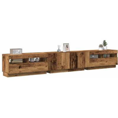VIDAXL SALE 2026 Armoire TV moderne Brun - Meuble TV avec lumières LED vieux bois bois dingénierie PRO345068466 Marron - Publicité VIDAXL SALE 2026 Armoire TV moderne Brun - Meuble TV avec lumières LED vieux bois bois dingénierie PRO345068466 Marron - Publicité