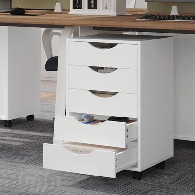Caisson de Bureau - WOLTU - Meuble de Rangement Mobile 5 Tiroirs - Bois dIngénierie - Blanc W0ATT0650 Blanc - Publicité Caisson de Bureau - WOLTU - Meuble de Rangement Mobile 5 Tiroirs - Bois dIngénierie - Blanc W0ATT0650 Blanc - Publicité