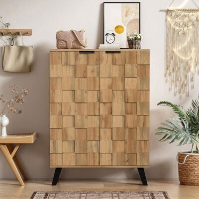 Lemonbest Armoire à chaussures moderne avec 5 compartiments Buffet 805 x 35 x 1095 cm étagères réglables avec poignées et pieds Marron - Publicité Lemonbest Armoire à chaussures moderne avec 5 compartiments Buffet 805 x 35 x 1095 cm étagères réglables avec poignées et pieds Marron - Publicité