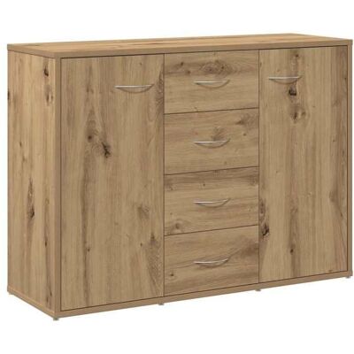 VIDAXL Enfilade/Bahut/Vitrine - Rustique - Buffet chêne artisanal 88 x 30 x 64 cm bois dingénierie @421394 Marron - Publicité VIDAXL Enfilade/Bahut/Vitrine - Rustique - Buffet chêne artisanal 88 x 30 x 64 cm bois dingénierie @421394 Marron - Publicité