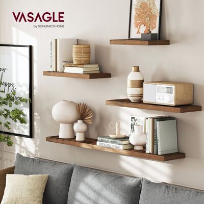 Étagère Murale VASAGLE - 40x20x3,8cm - Bois - Publicité Étagère Murale VASAGLE - 40x20x3,8cm - Bois - Publicité