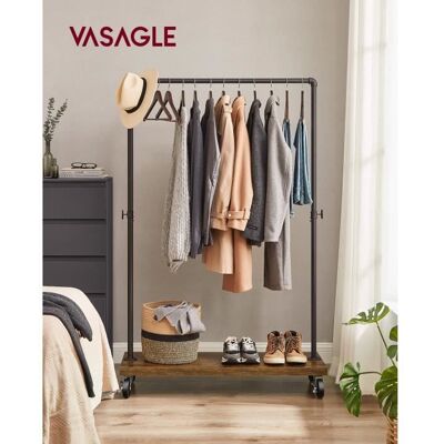 Portant à vêtements - VASAGLE - HSR65BX - Noir - 1045 x 40 x 160 cm - Charge jusquà 90 kg Noir - Publicité Portant à vêtements - VASAGLE - HSR65BX - Noir - 1045 x 40 x 160 cm - Charge jusquà 90 kg Noir - Publicité