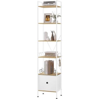 Bibliothèque WOLTU - Étagère Colonne avec 1 Tiroir - 40x30x187cm - Chêne Clair+Blanc W0ITT5088 Blanc - Publicité Bibliothèque WOLTU - Étagère Colonne avec 1 Tiroir - 40x30x187cm - Chêne Clair+Blanc W0ITT5088 Blanc - Publicité