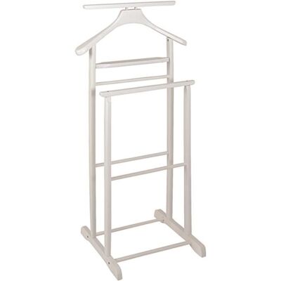 PEGANE Valet de nuit en bois massif coloris blanc Longueur 47 x Profondeur 36 x Hauteur 102 cm Blanc - Publicité PEGANE Valet de nuit en bois massif coloris blanc Longueur 47 x Profondeur 36 x Hauteur 102 cm Blanc - Publicité