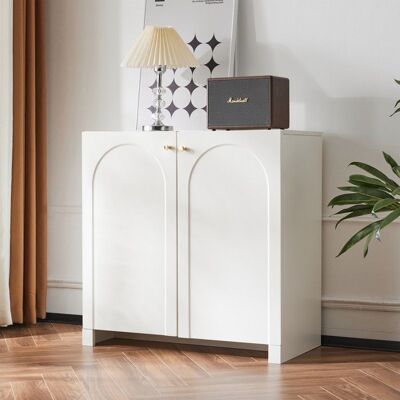 Generic Buffet 80x40x80 cm avec 2 portes Buffet de cuisine en bois Commode en blanc crème Blanc - Publicité Generic Buffet 80x40x80 cm avec 2 portes Buffet de cuisine en bois Commode en blanc crème Blanc - Publicité