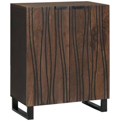 Buffet en bois de mangue - vidaXL - Noyer - 60x335x75 cm - Rustique - Rangement spacieux - Poignées à doigts - 2 portes Marron - Publicité Buffet en bois de mangue - vidaXL - Noyer - 60x335x75 cm - Rustique - Rangement spacieux - Poignées à doigts - 2 portes Marron - Publicité