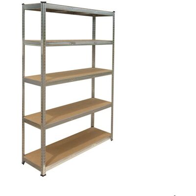 Relaxdays Rayonnage robuste 5 niveaux 200 x 120 x 60 cm max. 875 kg rayonnage cave/garage en acier argent - Publicité Relaxdays Rayonnage robuste 5 niveaux 200 x 120 x 60 cm max. 875 kg rayonnage cave/garage en acier argent - Publicité