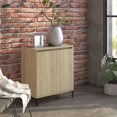 vidaXL Buffet Chêne sonoma 60x35x70 cm Aggloméré Marron - Publicité vidaXL Buffet Chêne sonoma 60x35x70 cm Aggloméré Marron - Publicité
