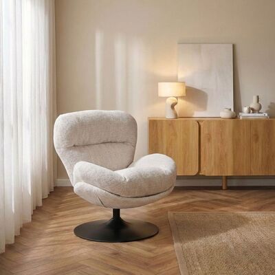 BAÏTA Fauteuil rotatif CERES 1 place tissu beige - Publicité BAÏTA Fauteuil rotatif CERES 1 place tissu beige - Publicité
