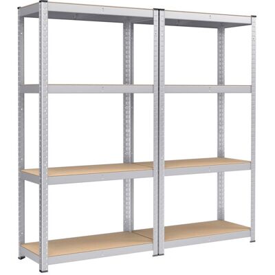 SONGMICS Meubles étagères Lot de 2 40 x 80 x 160 cm Capacité 520 kg Planches Réglables Style Industriel pour Cuisine Salon Argent Gris - Publicité SONGMICS Meubles étagères Lot de 2 40 x 80 x 160 cm Capacité 520 kg Planches Réglables Style Industriel pour Cuisine Salon Argent Gris - Publicité