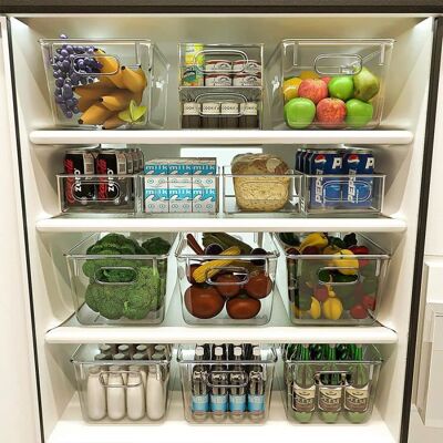 QIFAshma CAISSE ALIMENTAIRE Les petites boîtes de rangement sont empilables Blanc - Publicité QIFAshma CAISSE ALIMENTAIRE Les petites boîtes de rangement sont empilables Blanc - Publicité