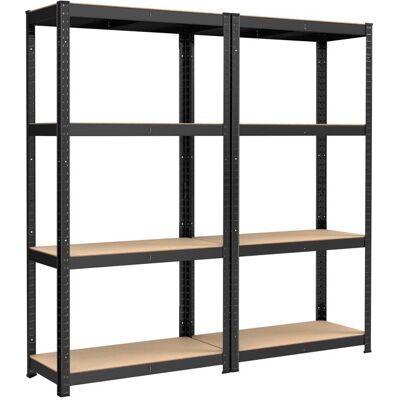 SONGMICS Meubles étagères Lot de 2 40 x 80 x 160 cm Capacité 520 kg Planches Réglables Style Industriel pour Cuisine Salon Noir Noir - Publicité SONGMICS Meubles étagères Lot de 2 40 x 80 x 160 cm Capacité 520 kg Planches Réglables Style Industriel pour Cuisine Salon Noir Noir - Publicité