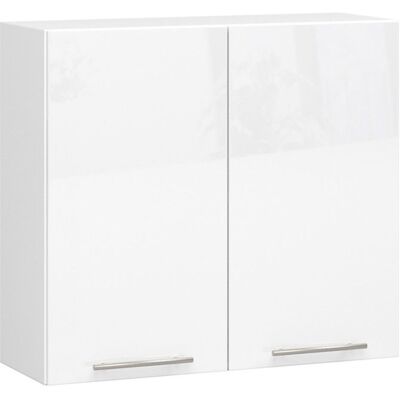 Meuble de cuisine haut AKORD W80 OLIWIA modulable Blanc 80 cm 2 portes façade Blanche Brillante 2 étagères 80x30x72 cm Blanc - Publicité Meuble de cuisine haut AKORD W80 OLIWIA modulable Blanc 80 cm 2 portes façade Blanche Brillante 2 étagères 80x30x72 cm Blanc - Publicité