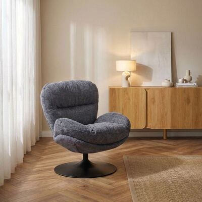 BAÏTA Fauteuil rotatif CERES 1 place tissu bleu Bleu - Publicité BAÏTA Fauteuil rotatif CERES 1 place tissu bleu Bleu - Publicité