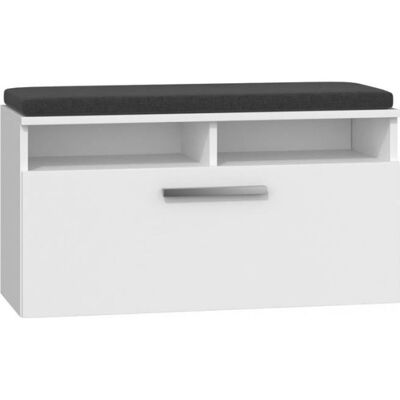Armoire à chaussures Hucoco Rivi - Blanc - Porte basculante, 6 étagères, Style moderne - Publicité Armoire à chaussures Hucoco Rivi - Blanc - Porte basculante, 6 étagères, Style moderne - Publicité