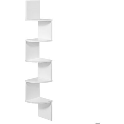 VASAGLE Étagère dangle Style Industriel Étagère Murale Étagère en Forme Zigzag Bibliothèque,Blanc Blanc - Publicité VASAGLE Étagère dangle Style Industriel Étagère Murale Étagère en Forme Zigzag Bibliothèque,Blanc Blanc - Publicité