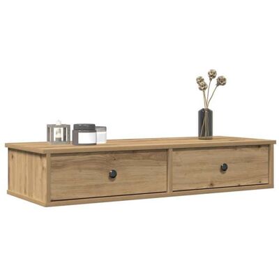 vidaXL Étagère murale avec tiroirs chêne artisanal bois dingénierie 859967 Marron - Publicité vidaXL Étagère murale avec tiroirs chêne artisanal bois dingénierie 859967 Marron - Publicité