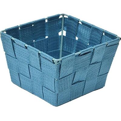 Panier Polyester 14x14x9 Cm - Turquoise - TENDANCE Bleu - Publicité Panier Polyester 14x14x9 Cm - Turquoise - TENDANCE Bleu - Publicité