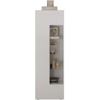 Vitrine - RICCIONE - Blanc laqué brillant - 1 porte en verre - 60 x 42 x 186 cm Blanc - Publicité Vitrine - RICCIONE - Blanc laqué brillant - 1 porte en verre - 60 x 42 x 186 cm Blanc - Publicité