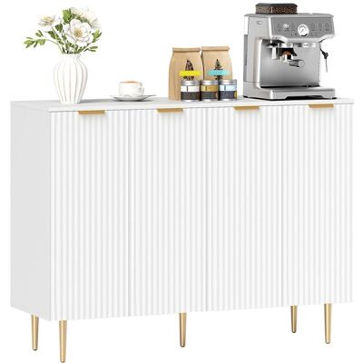 Buffet salon - HOMCOM - avec placards à 2 portes et étagère réglable - style moderne - 120 x 40 x 90 cm - blanc Blanc - Publicité Buffet salon - HOMCOM - avec placards à 2 portes et étagère réglable - style moderne - 120 x 40 x 90 cm - blanc Blanc - Publicité