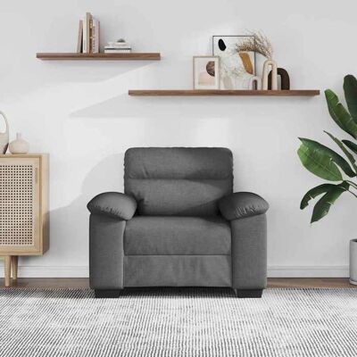 VIDAXL NEUF®Mobilier/Siège de salon - BESTMEUBLE - Fauteuil - Dossier Rembourrés - sofa de Salon - Gris foncé - 100x81x84cm tissu FR5791861 Gris - Publicité VIDAXL NEUF®Mobilier/Siège de salon - BESTMEUBLE - Fauteuil - Dossier Rembourrés - sofa de Salon - Gris foncé - 100x81x84cm tissu FR5791861 Gris - Publicité