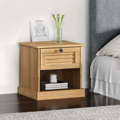 vidaXL Table de chevet VIGO 42x35x42 cm bois de pin massif 353154 Marron - Publicité vidaXL Table de chevet VIGO 42x35x42 cm bois de pin massif 353154 Marron - Publicité