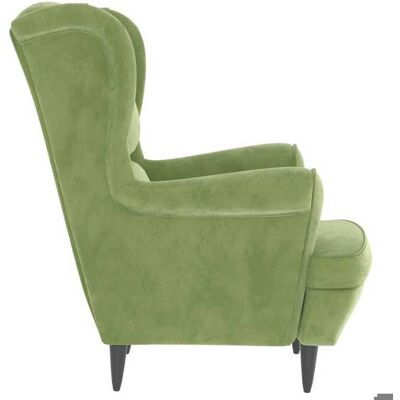 Fauteuil en velours - WIENS - Vert clair - 74x84x100 cm - Velours polyester - Cadre contreplaqué Vert - Publicité Fauteuil en velours - WIENS - Vert clair - 74x84x100 cm - Velours polyester - Cadre contreplaqué Vert - Publicité