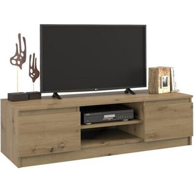 HUCOCO Tivoli - Meuble TV moderne - 40x120x36 - 2 portes + 2 tiroirs - Bois - Publicité HUCOCO Tivoli - Meuble TV moderne - 40x120x36 - 2 portes + 2 tiroirs - Bois - Publicité