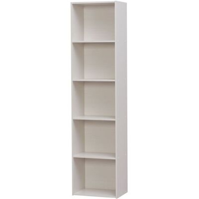 Iris Ohyama Meuble Étagère de bureau Bibliothèque Grande capacité - CX-5FN - Chêne Blanc - L29.7 x P42 x H170.3 cm Blanc - Publicité Iris Ohyama Meuble Étagère de bureau Bibliothèque Grande capacité - CX-5FN - Chêne Blanc - L29.7 x P42 x H170.3 cm Blanc - Publicité
