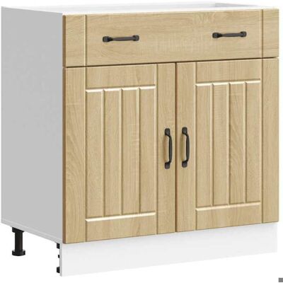 Armoire de cuisine chêne sonoma - vidaxl - Lucca - 80x46x815 cm - Bois dingénierie - Capacité 70 kg Marron - Publicité Armoire de cuisine chêne sonoma - vidaxl - Lucca - 80x46x815 cm - Bois dingénierie - Capacité 70 kg Marron - Publicité