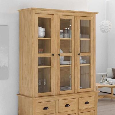 VIDAXL Buffet rectangulaire - 1 PC - Cabinet salon - avec Portes en Verre BODO Marron miel 115.5x38.5x117.7 cm - A10684 Marron - Publicité VIDAXL Buffet rectangulaire - 1 PC - Cabinet salon - avec Portes en Verre BODO Marron miel 115.5x38.5x117.7 cm - A10684 Marron - Publicité