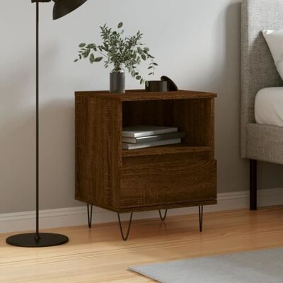 vidaXL Table de chevet chêne marron 40x35x50 cm bois d’ingénierie 830634 Marron - Publicité vidaXL Table de chevet chêne marron 40x35x50 cm bois d’ingénierie 830634 Marron - Publicité