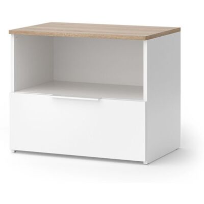 Commode Wido 60x50cm avec rabat Blanc/Sonoma Vicco 57446 Blanc - Publicité Commode Wido 60x50cm avec rabat Blanc/Sonoma Vicco 57446 Blanc - Publicité