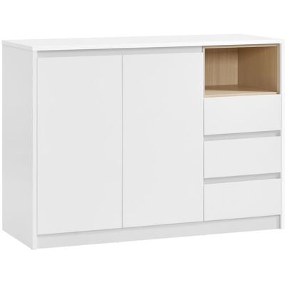 VASAGLE Buffet avec Porte et Étagère Réglable en Hauteur 2 Tiroirs Moderne 40 x 1033 x 745 cm Blanc Nuage Blanc - Publicité VASAGLE Buffet avec Porte et Étagère Réglable en Hauteur 2 Tiroirs Moderne 40 x 1033 x 745 cm Blanc Nuage Blanc - Publicité
