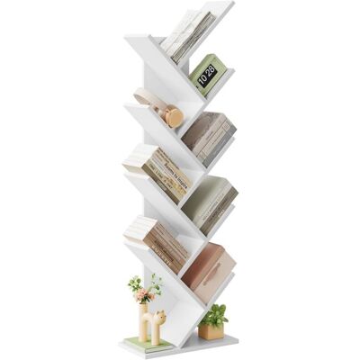 EUGAD Bibliothèque de Rangement 40x20x127cm - Étagère de Rangement 8 Niveaux Blanc Blanc - Publicité EUGAD Bibliothèque de Rangement 40x20x127cm - Étagère de Rangement 8 Niveaux Blanc Blanc - Publicité