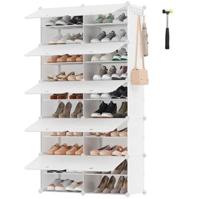Étagère à Chaussures - SONGMICS - 10 Compartiments - Modulable - Blanc Nuage Blanc - Publicité Étagère à Chaussures - SONGMICS - 10 Compartiments - Modulable - Blanc Nuage Blanc - Publicité