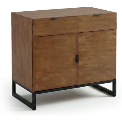MENZZO Commode 2 tiroirs et 2 portes battantes Panara Chêne Clair Marron - Publicité MENZZO Commode 2 tiroirs et 2 portes battantes Panara Chêne Clair Marron - Publicité