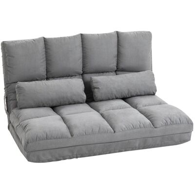 HOMCOM - Canapé Paresseux - Suède - 102x73x60cm - Gris clair Gris - Publicité HOMCOM - Canapé Paresseux - Suède - 102x73x60cm - Gris clair Gris - Publicité