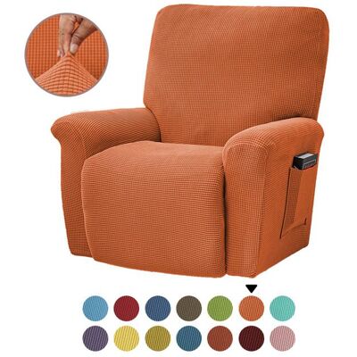 Housses de Fauteuils Relax 1 Places Jacquard à carreaux Extensible Housse pour Canapé Relax couleur orange Orange - Publicité Housses de Fauteuils Relax 1 Places Jacquard à carreaux Extensible Housse pour Canapé Relax couleur orange Orange - Publicité