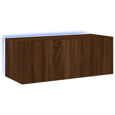 VIDAXL Printemps/été 2025 Armoire HiFi - JM - Meuble TV - facile à nettoyer - mural avec lumières LED - chêne marron 80x35x31 cm EU1573 Marron - Publicité VIDAXL Printemps/été 2025 Armoire HiFi - JM - Meuble TV - facile à nettoyer - mural avec lumières LED - chêne marron 80x35x31 cm EU1573 Marron - Publicité