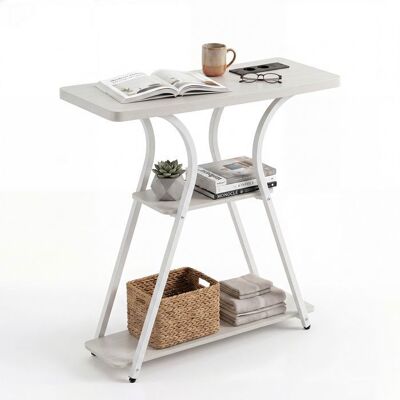 Table Console en Bois COSTWAY Console Meuble avec Éclairage LED Prise de Charge 3 Rangement Étagères pour Salon Entrée Blanc Blanc - Publicité Table Console en Bois COSTWAY Console Meuble avec Éclairage LED Prise de Charge 3 Rangement Étagères pour Salon Entrée Blanc Blanc - Publicité