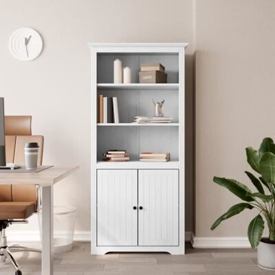 vidaXL Bibliothèque BODO blanc 80 x 40 x 172 cm bois de pin massif 355056 Blanc - Publicité vidaXL Bibliothèque BODO blanc 80 x 40 x 172 cm bois de pin massif 355056 Blanc - Publicité