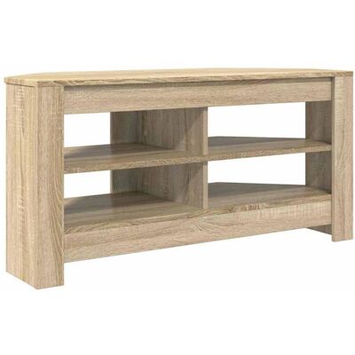 Meuble TV dangle - vidaXL - Chêne Sonoma - 102x41x50 cm - Bois dingénierie - 2 étagères - Finition mate - Compact Beige - Publicité Meuble TV dangle - vidaXL - Chêne Sonoma - 102x41x50 cm - Bois dingénierie - 2 étagères - Finition mate - Compact Beige - Publicité